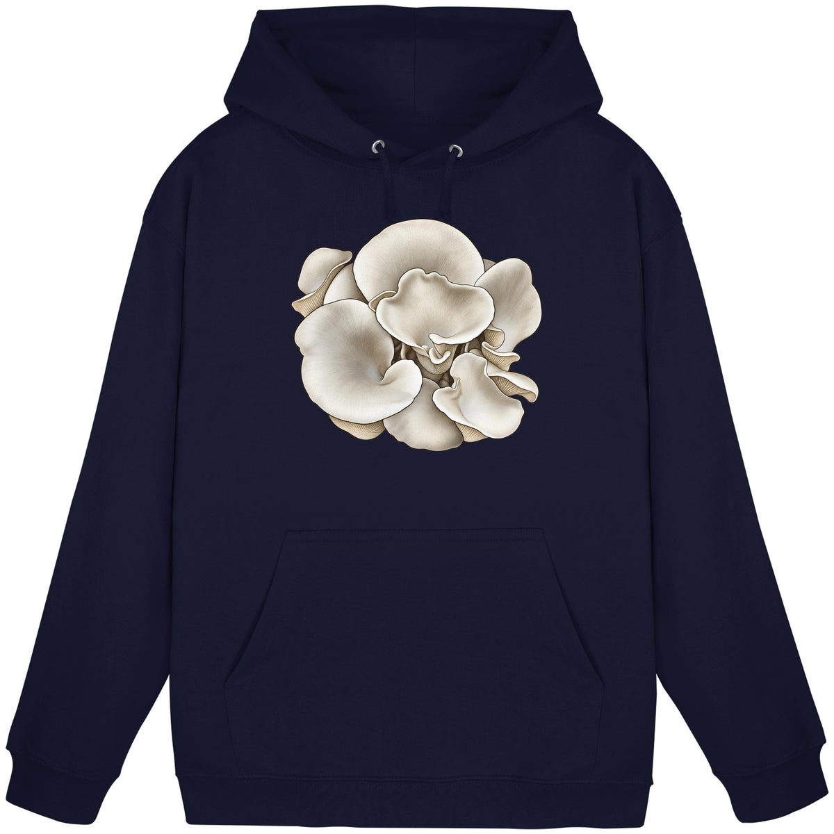 Wilder Lungenseitling – Hoodie für Männer und Frauen – Oxford Navy – Produktansicht