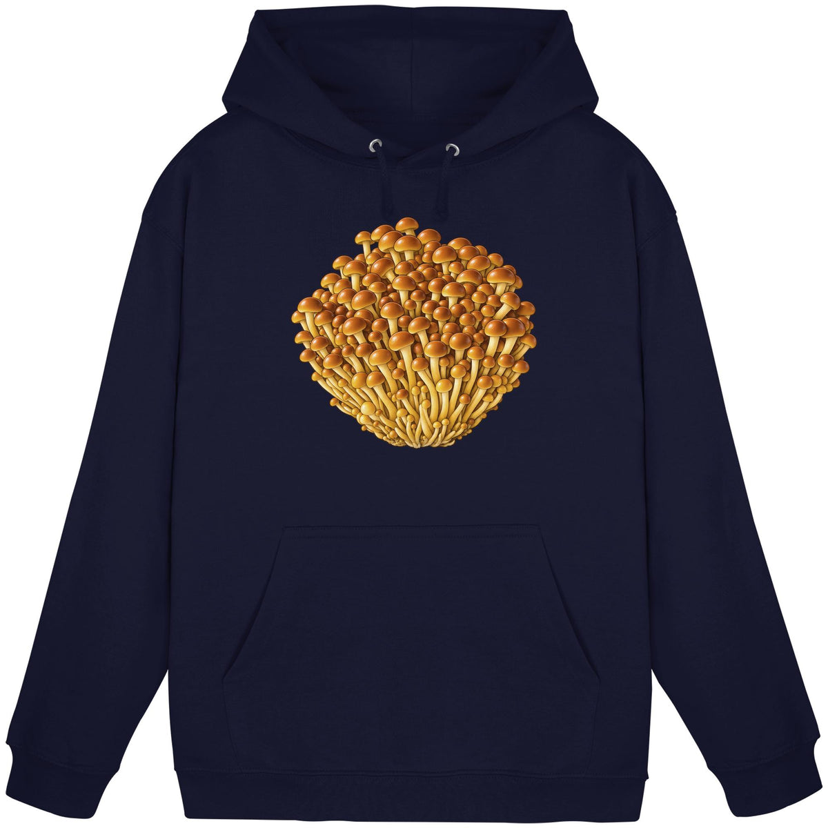 Golden Enoki – Hoodie für Männer und Frauen – Oxford Navy – Produktansicht