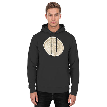 Fenchelseitling Hoodie – Schwarz – Model Mann