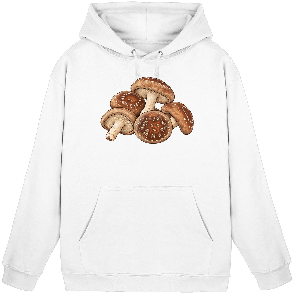 Shiitake – Hoodie für Männer und Frauen – Arctic White – Produktansicht
