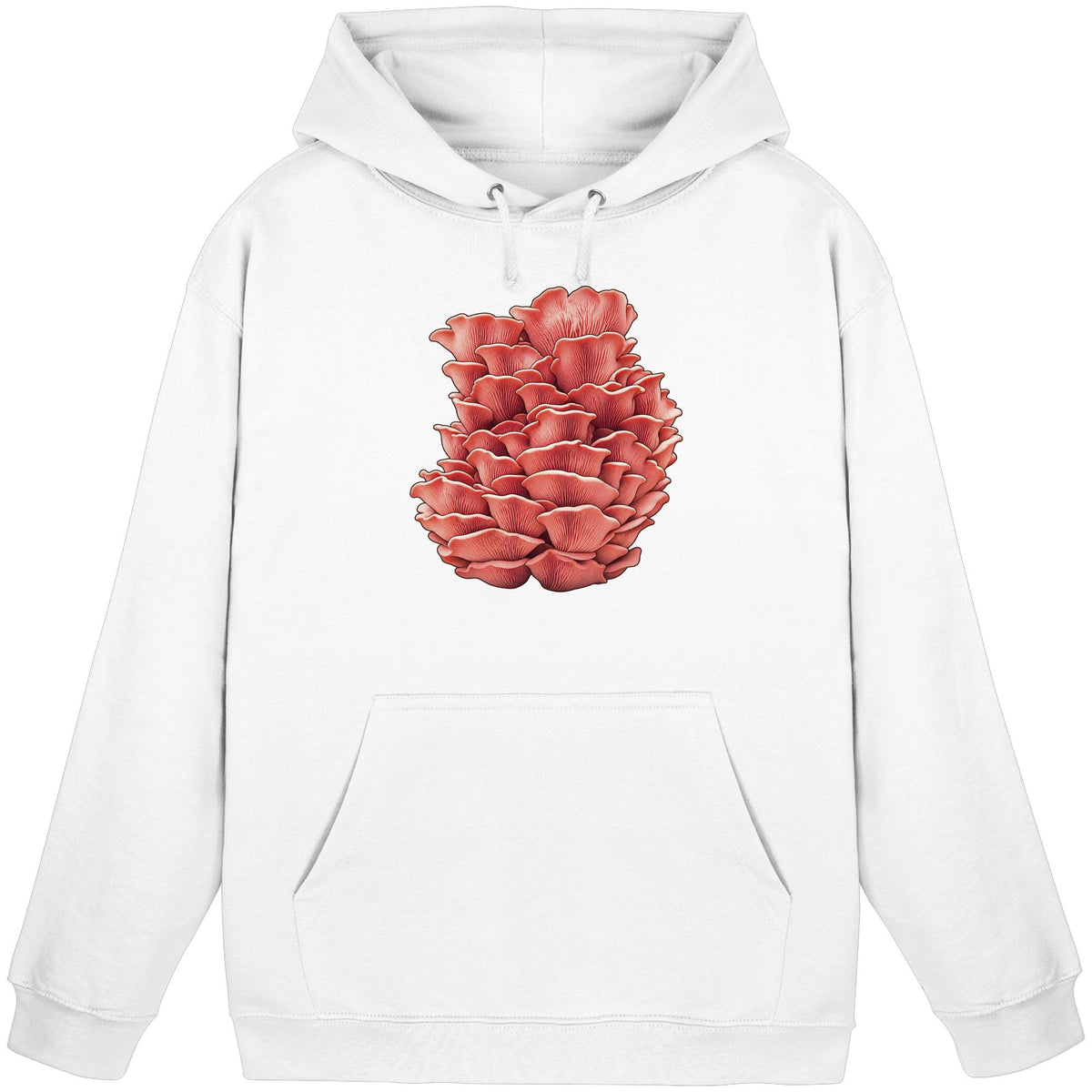 Rosenseitling – Hoodie für Männer und Frauen – Arctic White – Produktansicht
