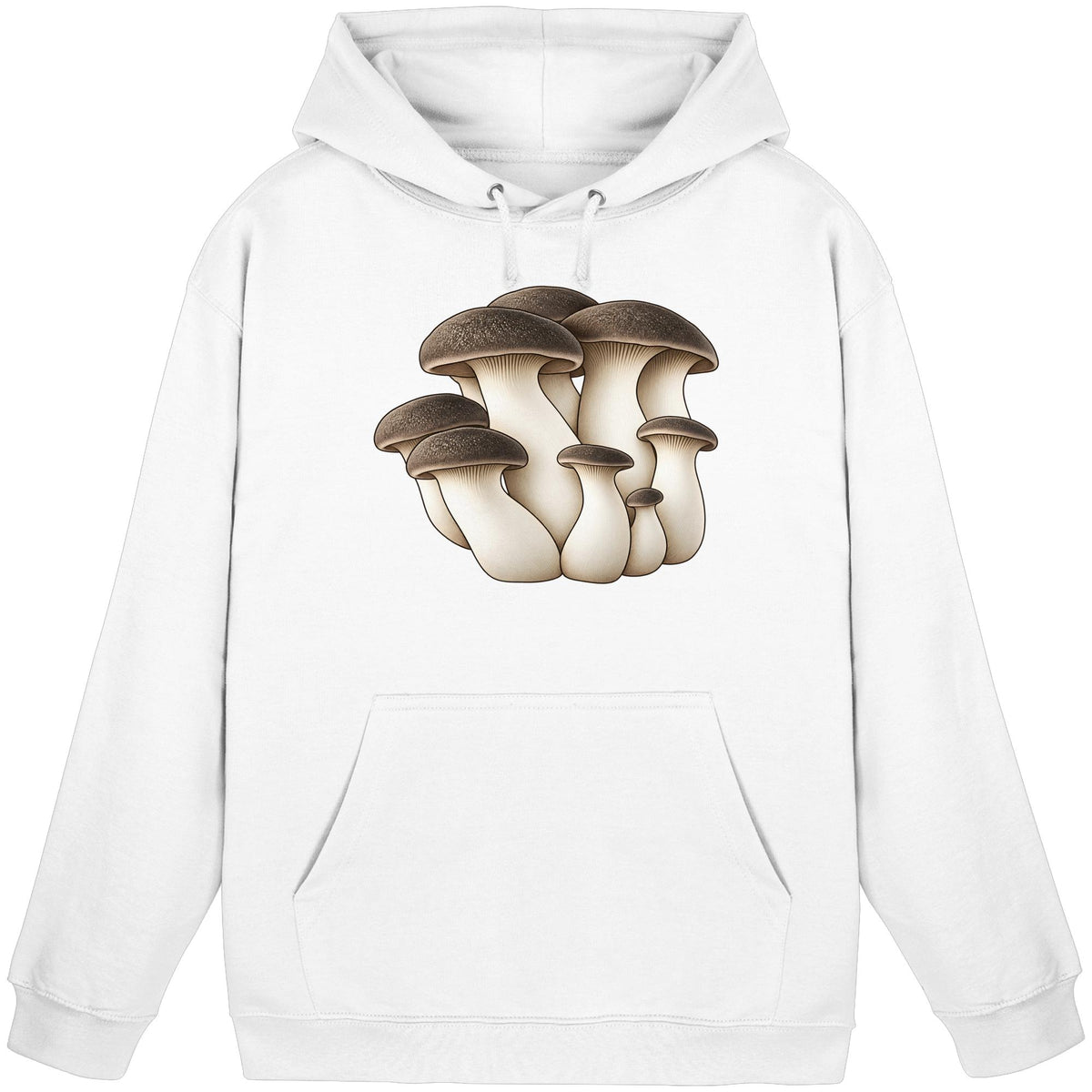 Black Pearl King Oyster – Hoodie für Männer und Frauen – Arctic White – Produktansicht