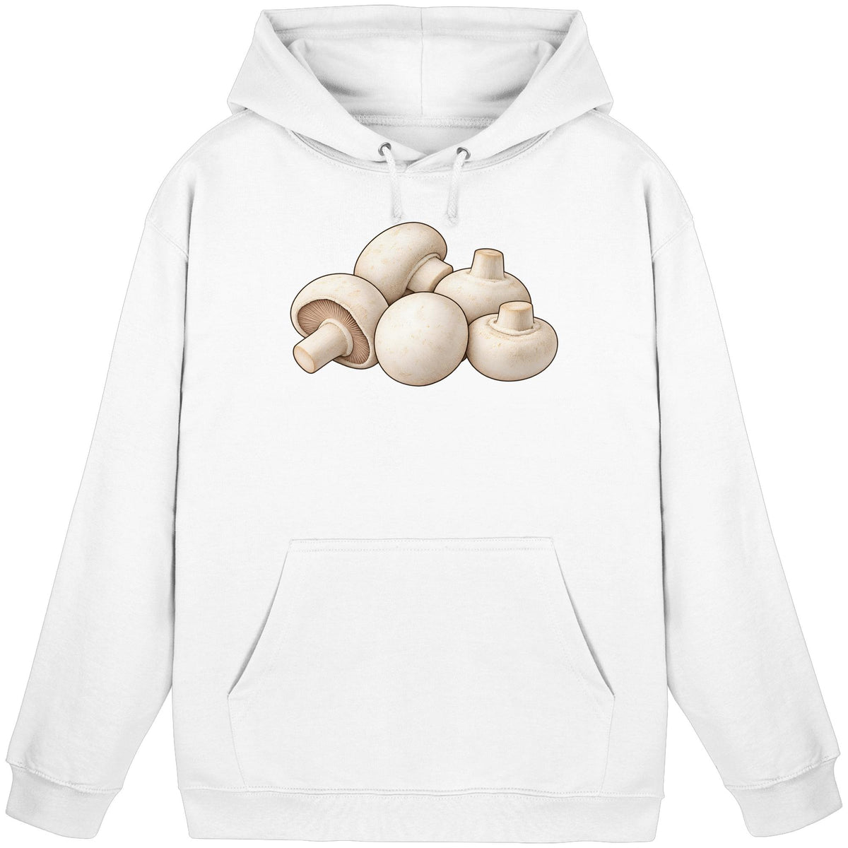 Champignon – Hoodie für Männer und Frauen – Arctic White – Produktansicht