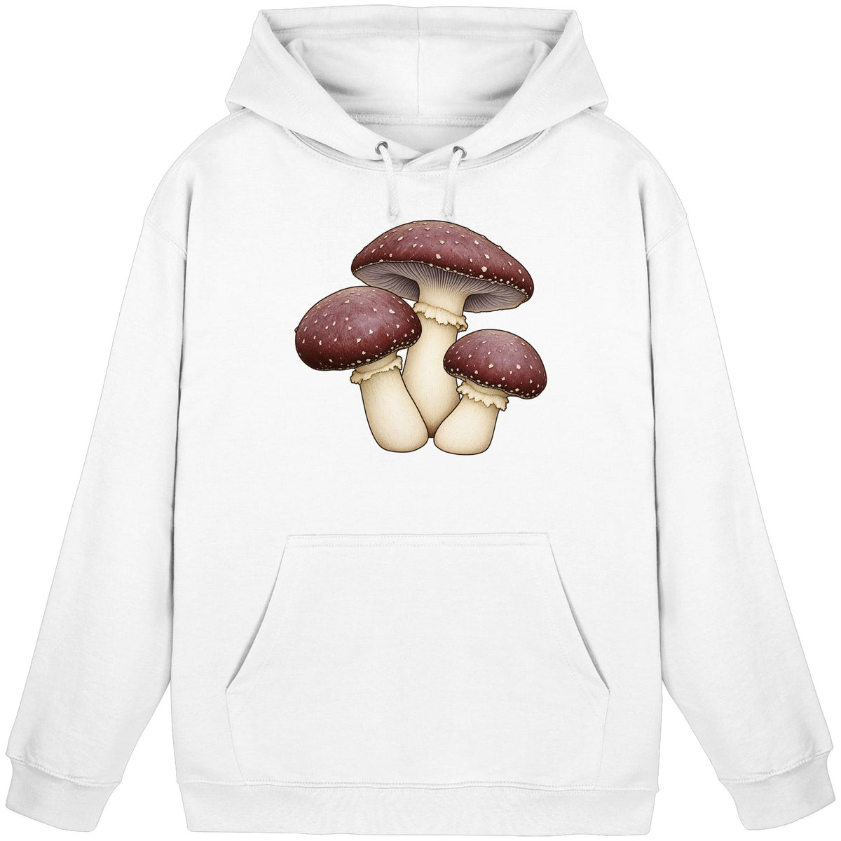Braunkappe – Hoodie für Männer und Frauen – Arctic White – Produktansicht