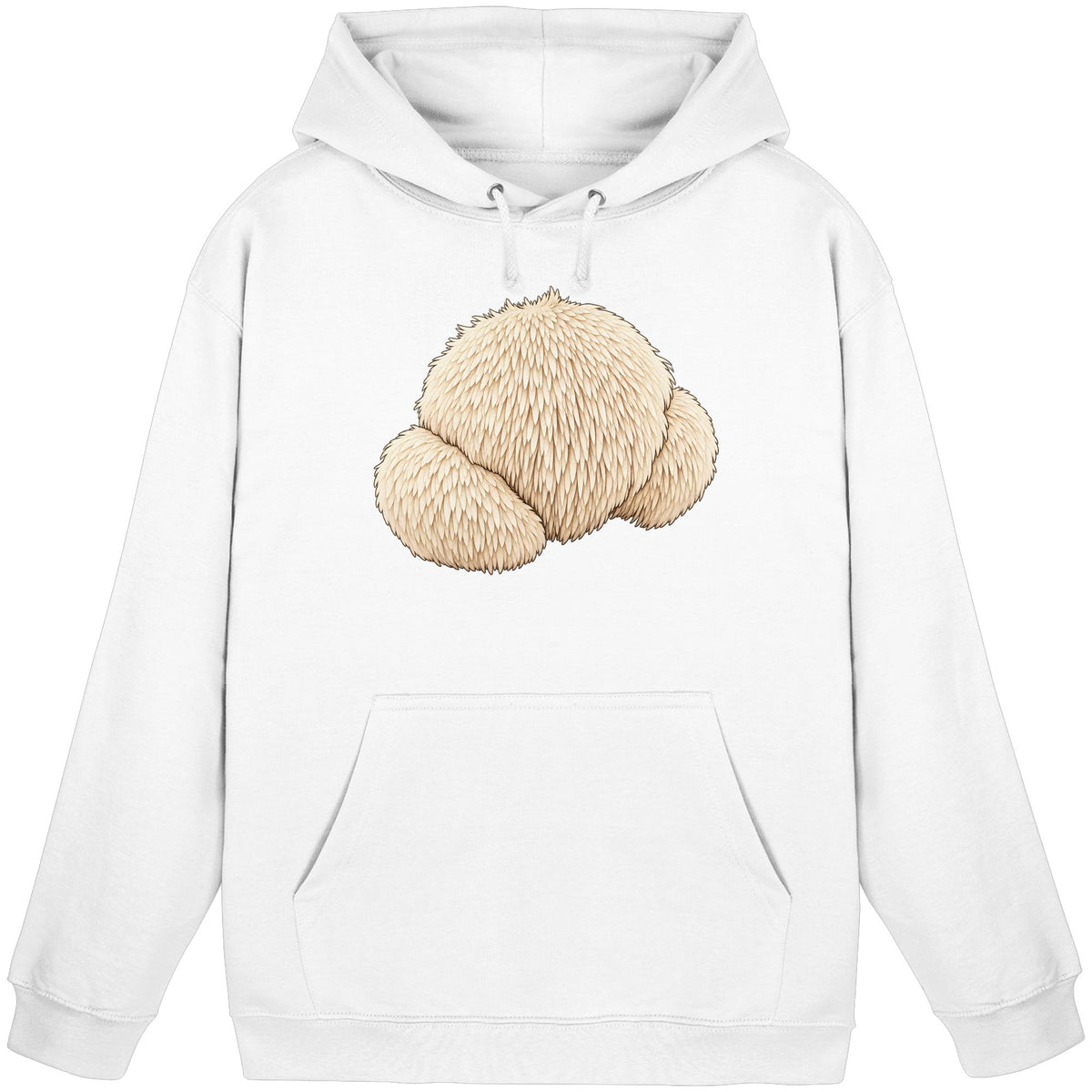 Igelstachelbart – Hoodie für Männer und Frauen – Arctic White – Produktansicht