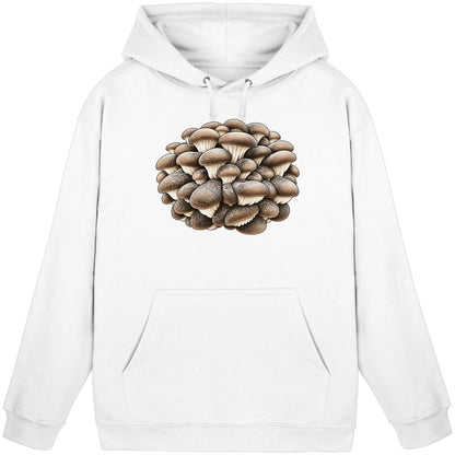 Wilder Austernseitling – Hoodie für Männer und Frauen – Arctic White – Produktansicht