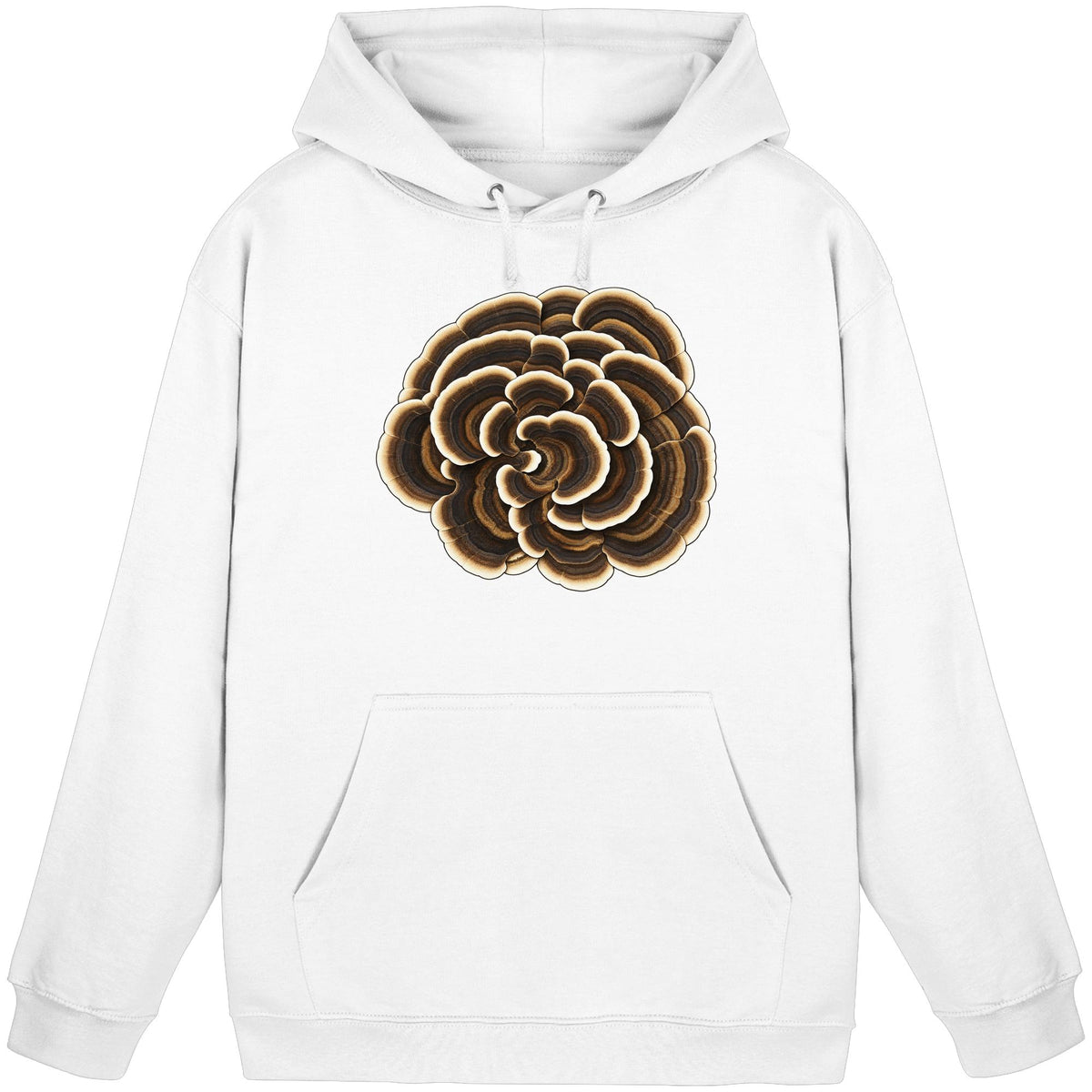 Schmetterlingstramete – Hoodie für Männer und Frauen – Arctic White – Produktansicht