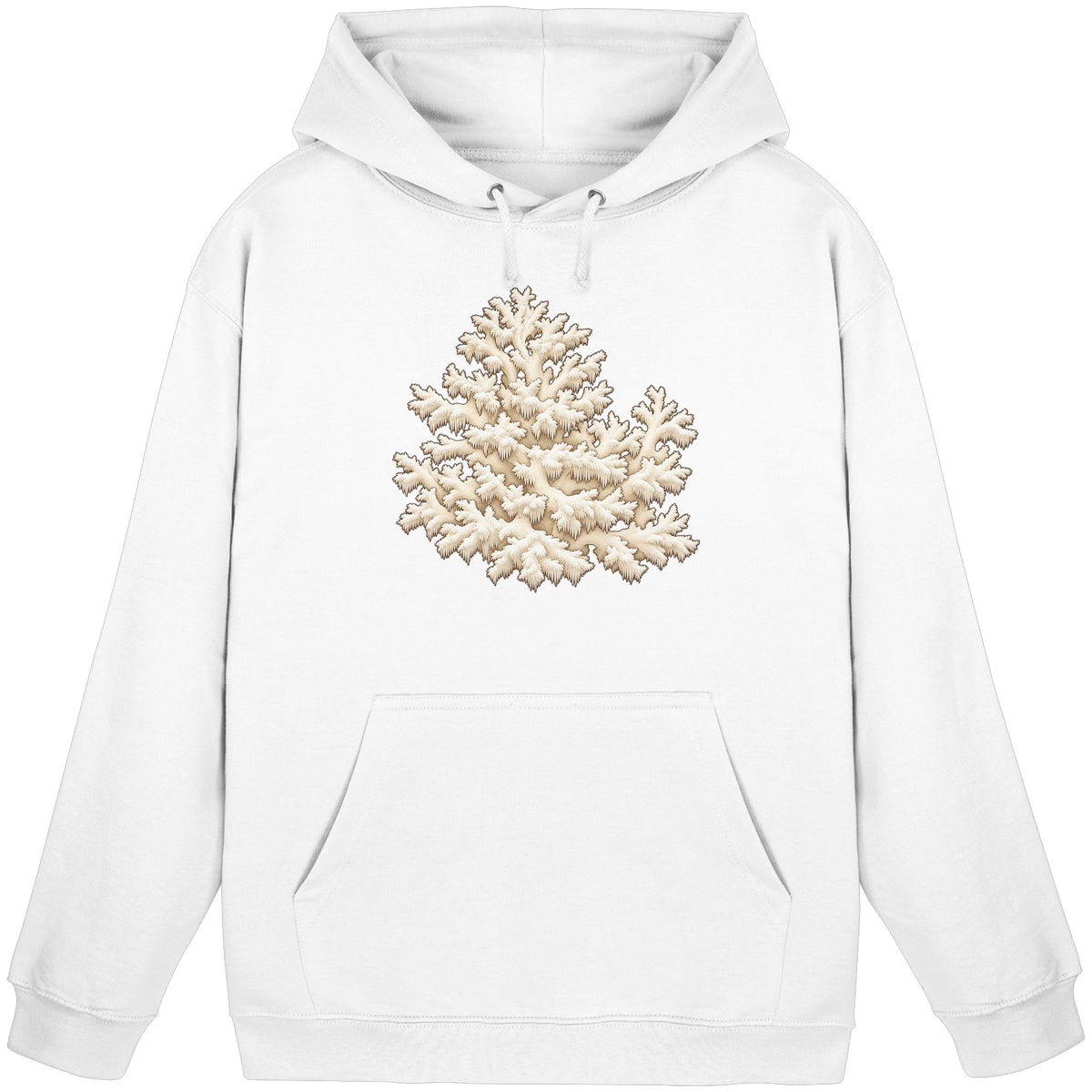 Ästiger Stachelbart – Hoodie für Männer und Frauen – Arctic White – Produktansicht