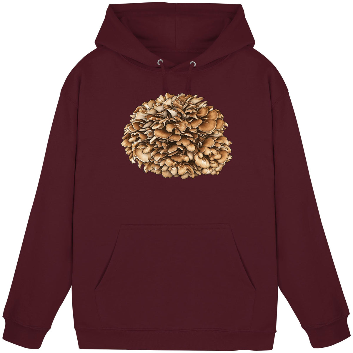 Maitake – Hoodie für Männer und Frauen – Burgundy – Produktansicht