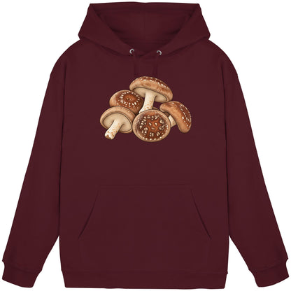 Shiitake – Hoodie für Männer und Frauen – Burgundy – Produktansicht