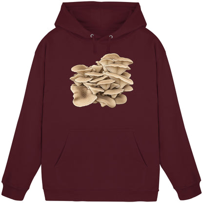 Getigerter Sägeblättling – Hoodie für Männer und Frauen – Burgundy – Produktansicht
