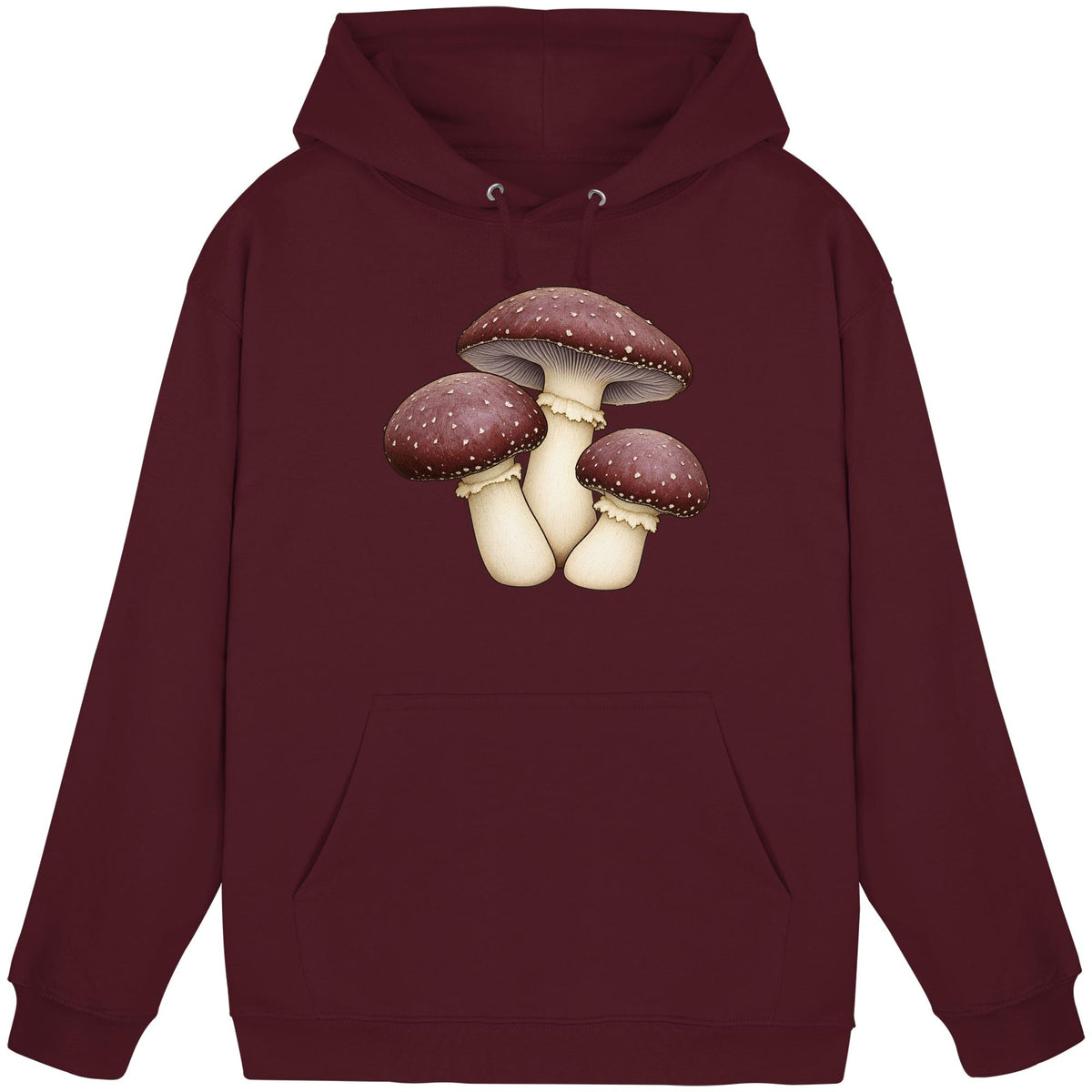 Braunkappe – Hoodie für Männer und Frauen – Burgundy – Produktansicht