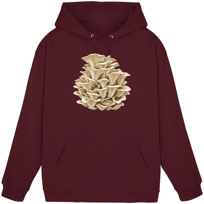 Rillstieliger Seitling – Hoodie für Männer und Frauen – Burgundy – Produktansicht