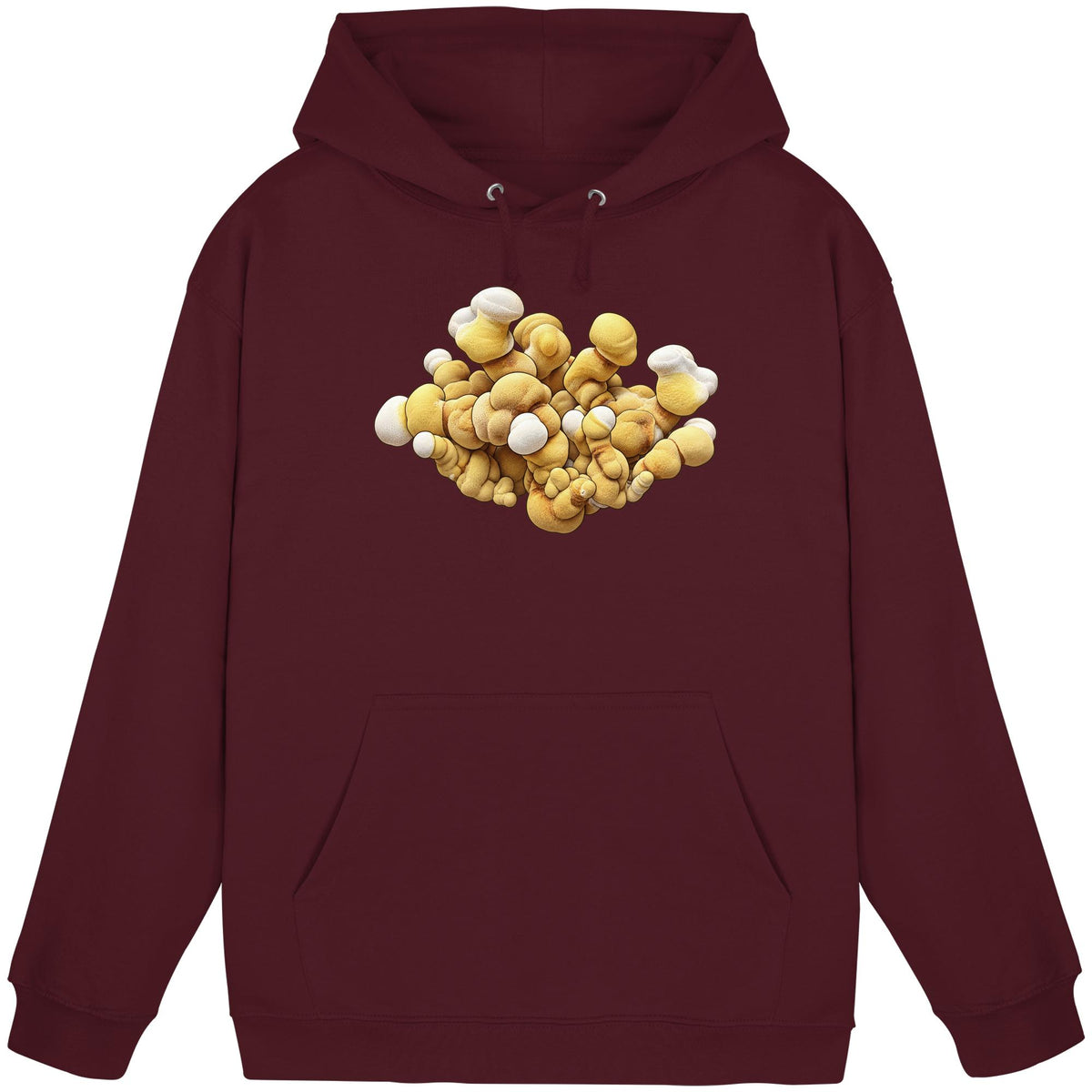 Antler Reishi – Hoodie für Männer und Frauen – Burgundy – Produktansicht