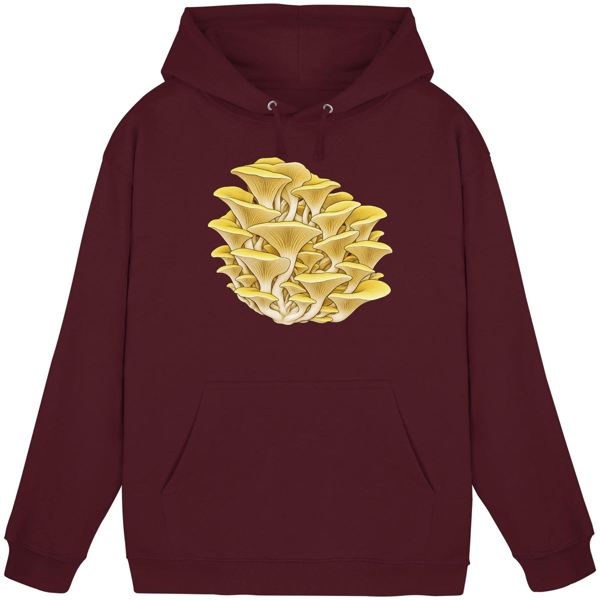 Limonenseitling – Hoodie für Männer und Frauen – Burgundy – Produktansicht