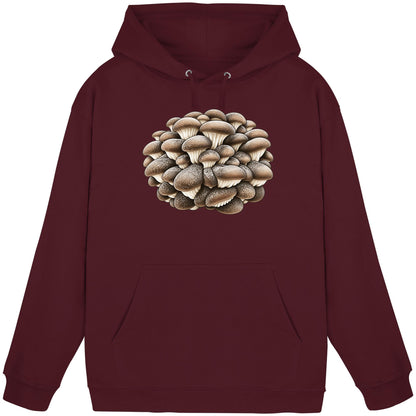 Wilder Austernseitling – Hoodie für Männer und Frauen – Burgundy – Produktansicht