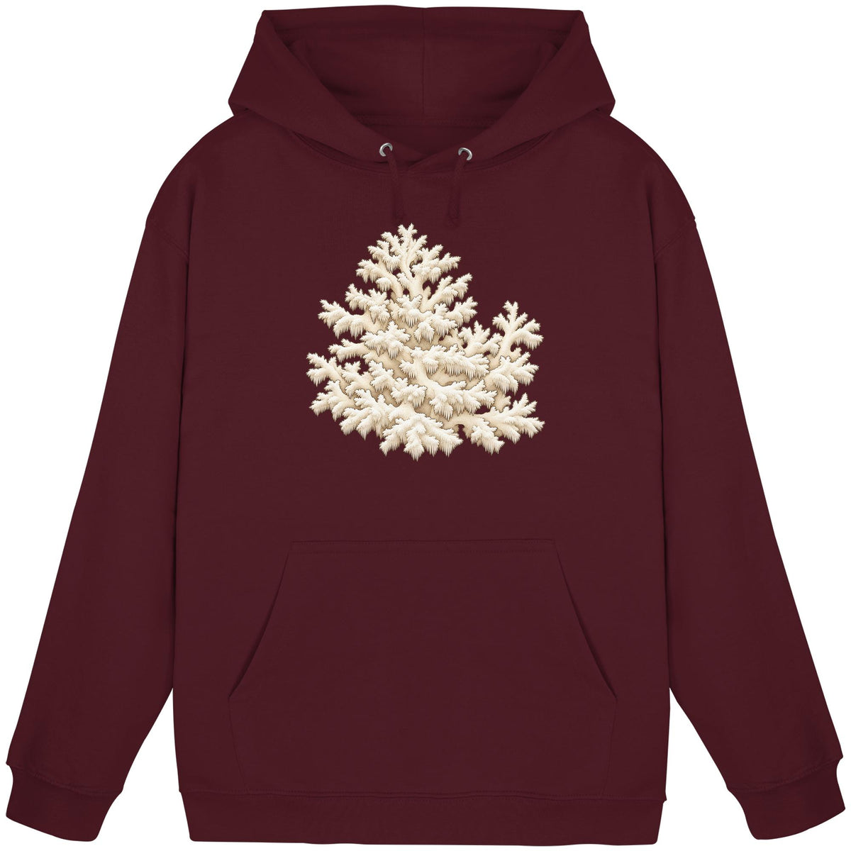 Ästiger Stachelbart – Hoodie für Männer und Frauen – Burgundy – Produktansicht