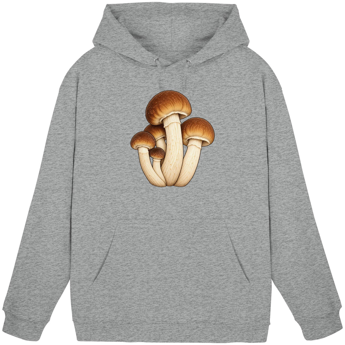 Pioppino – Hoodie für Männer und Frauen – Heather Grey – Produktansicht