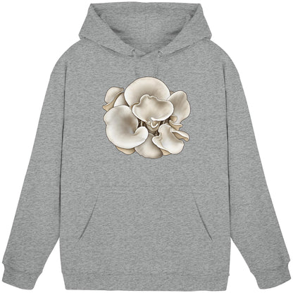 Wilder Lungenseitling – Hoodie für Männer und Frauen – Heather Grey – Produktansicht