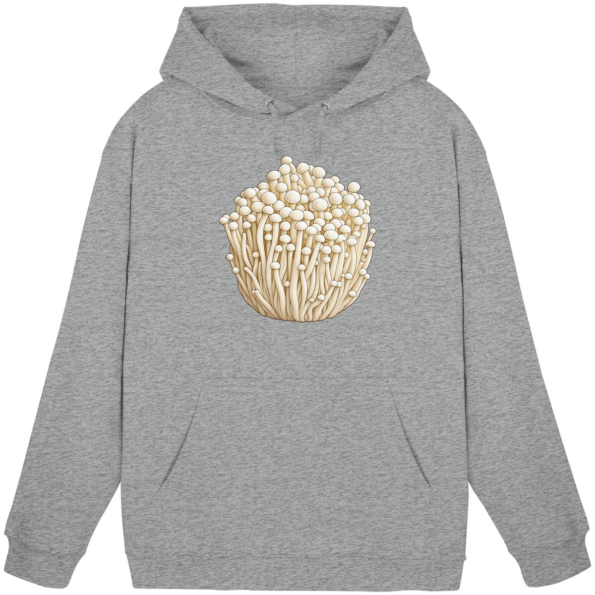 Enoki – Hoodie für Männer und Frauen – Heather Grey – Produktansicht