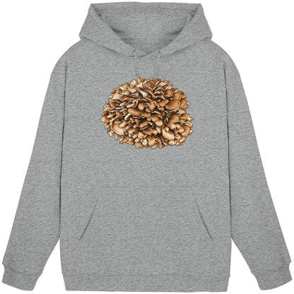Maitake – Hoodie für Männer und Frauen – Heather Grey – Produktansicht