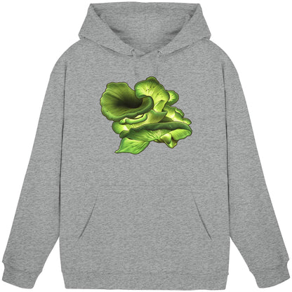 Leuchtpilz – Hoodie für Männer und Frauen – Heather Grey – Produktansicht