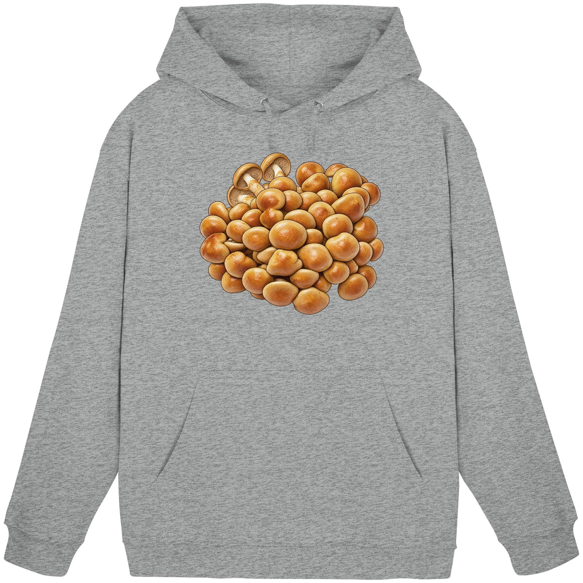 Nameko – Hoodie für Männer und Frauen – Heather Grey – Produktansicht