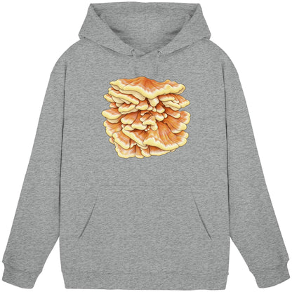 Schwefelporling – Hoodie für Männer und Frauen – Heather Grey – Produktansicht