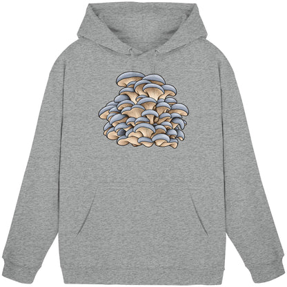 Austernseitling Blaugrau – Hoodie für Männer und Frauen – Heather Grey – Produktansicht