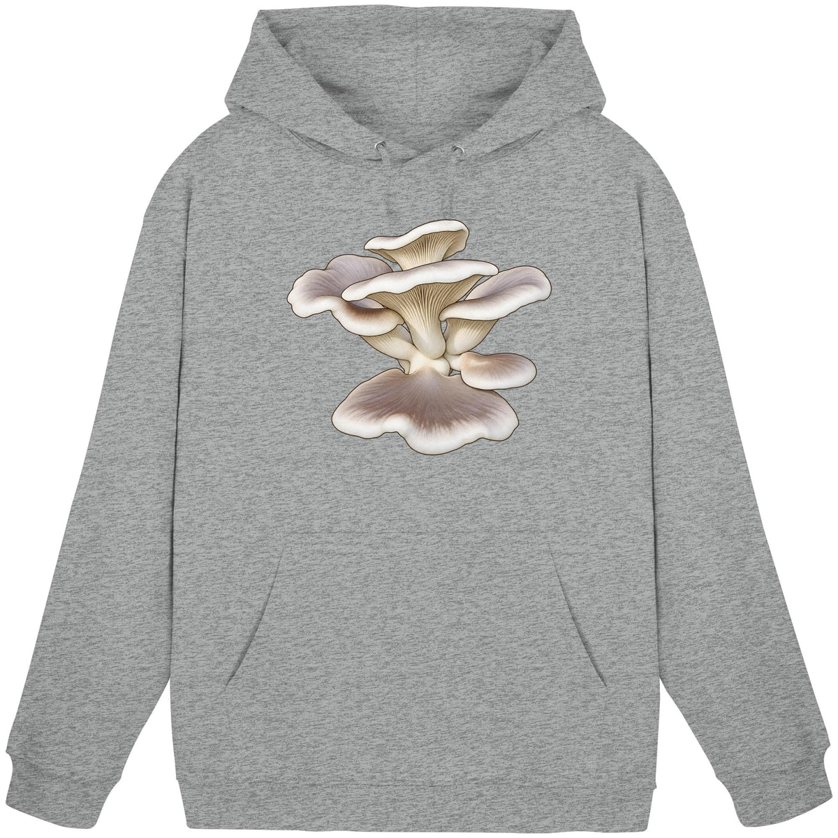 Estragonseitling – Hoodie für Männer und Frauen – Heather Grey – Produktansicht