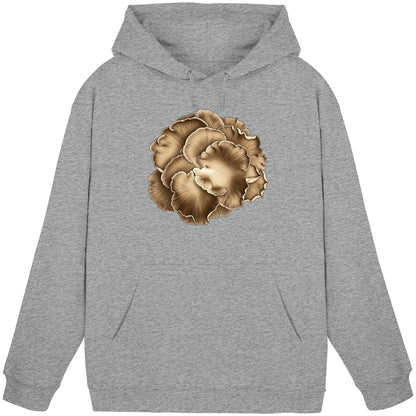 Kastanienseitling – Hoodie für Männer und Frauen – Heather Grey – Produktansicht