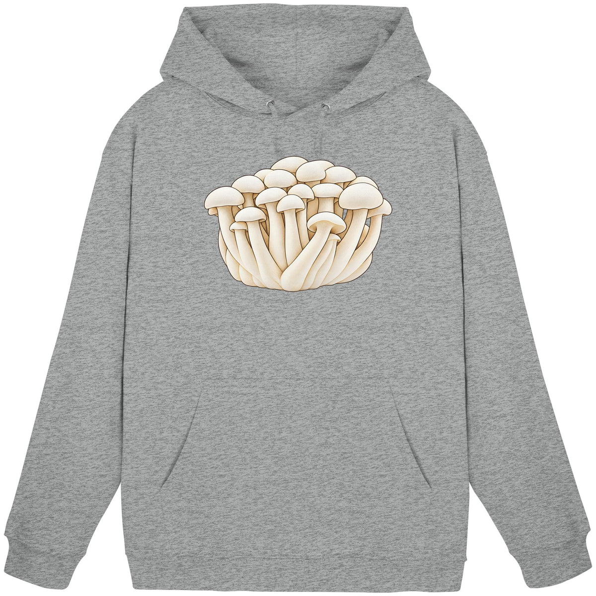 Weißer Shimeji – Hoodie für Männer und Frauen – Heather Grey – Produktansicht