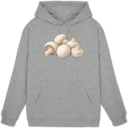 Champignon – Hoodie für Männer und Frauen – Heather Grey – Produktansicht