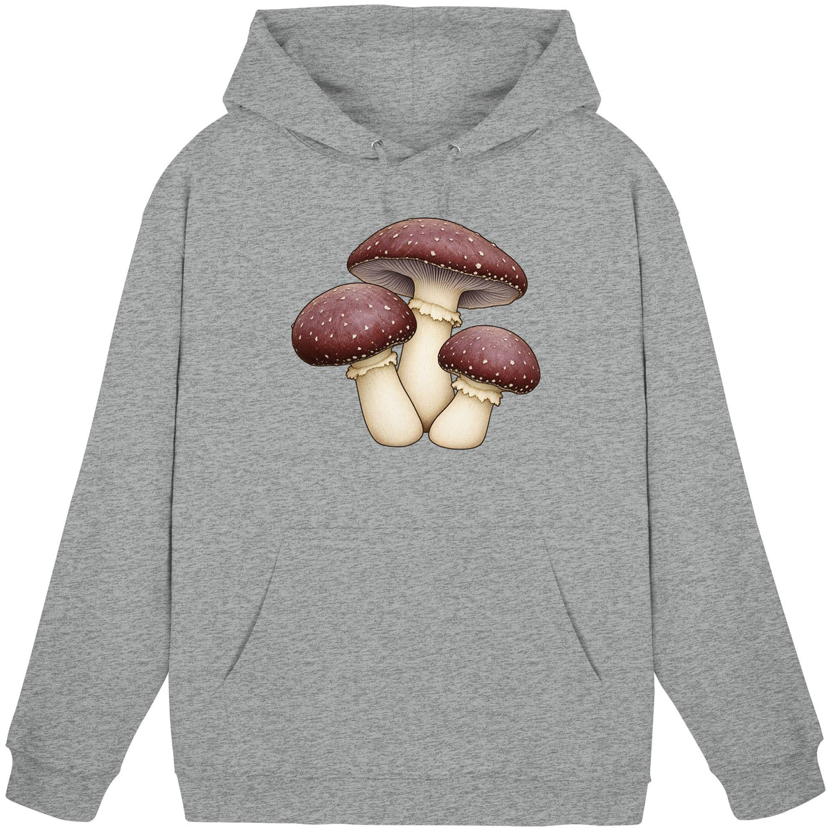 Braunkappe – Hoodie für Männer und Frauen – Heather Grey – Produktansicht