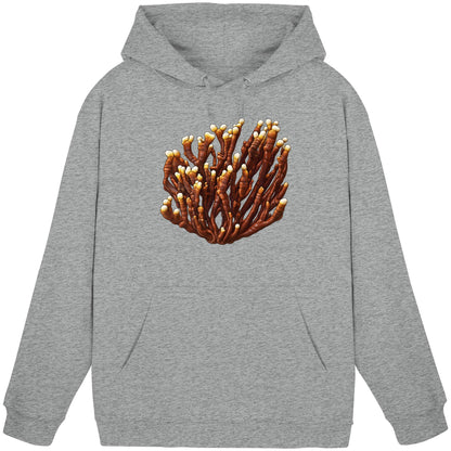 Reishi – Hoodie für Männer und Frauen – Heather Grey – Produktansicht