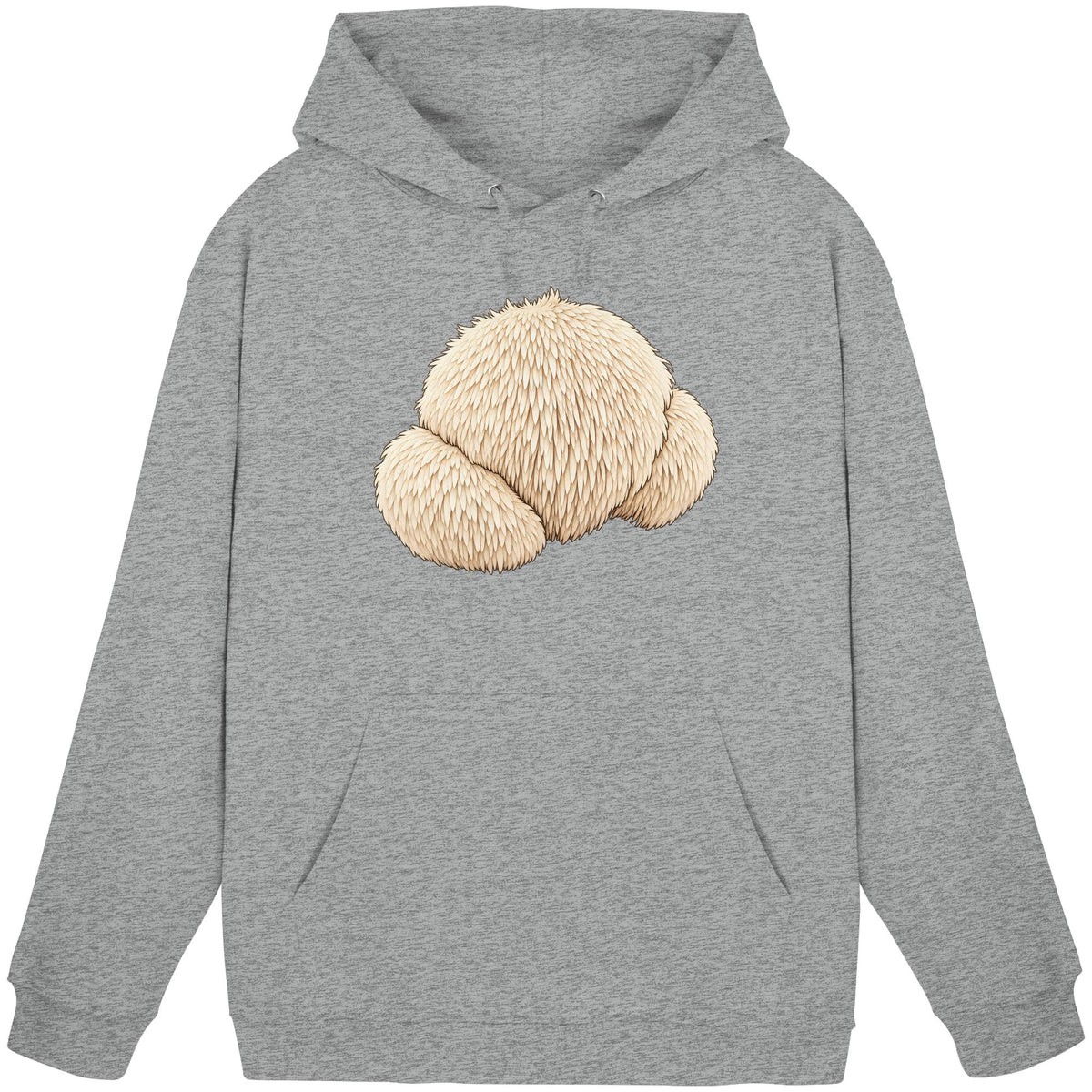 Igelstachelbart – Hoodie für Männer und Frauen – Heather Grey – Produktansicht
