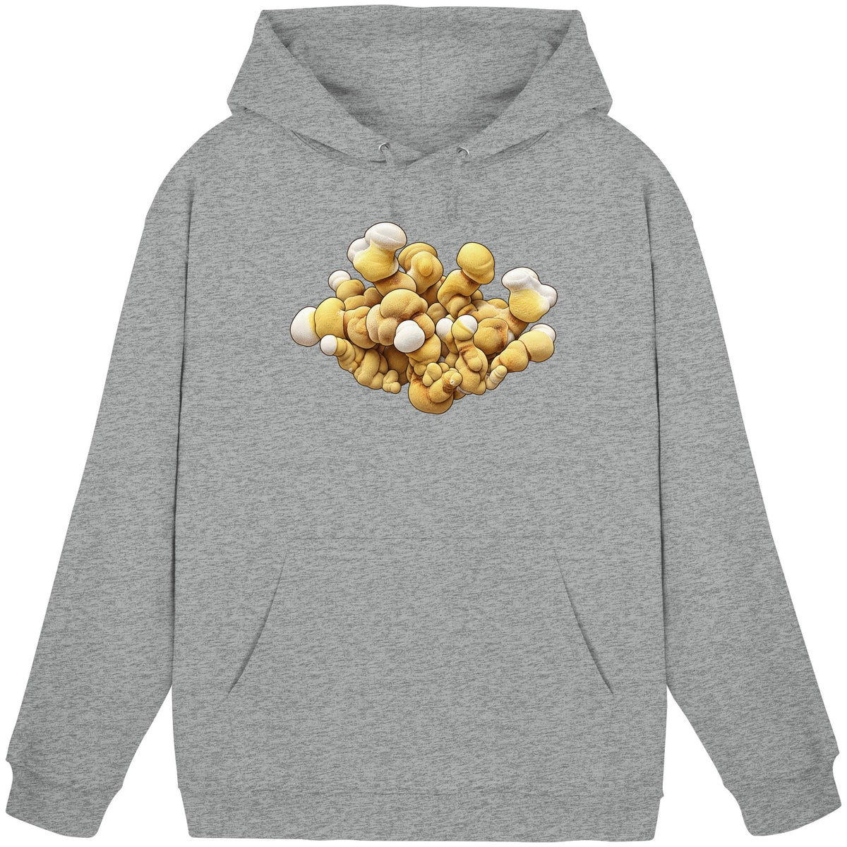 Antler Reishi – Hoodie für Männer und Frauen – Heather Grey – Produktansicht