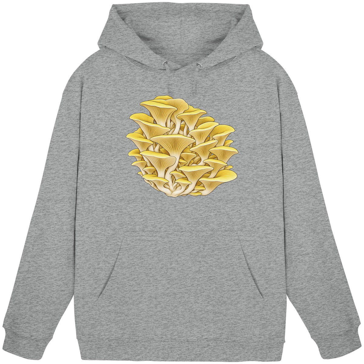 Limonenseitling – Hoodie für Männer und Frauen – Heather Grey – Produktansicht