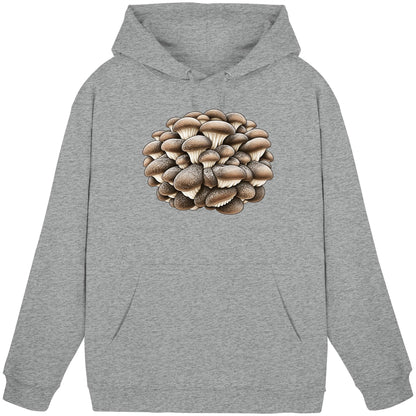 Wilder Austernseitling – Hoodie für Männer und Frauen – Heather Grey – Produktansicht