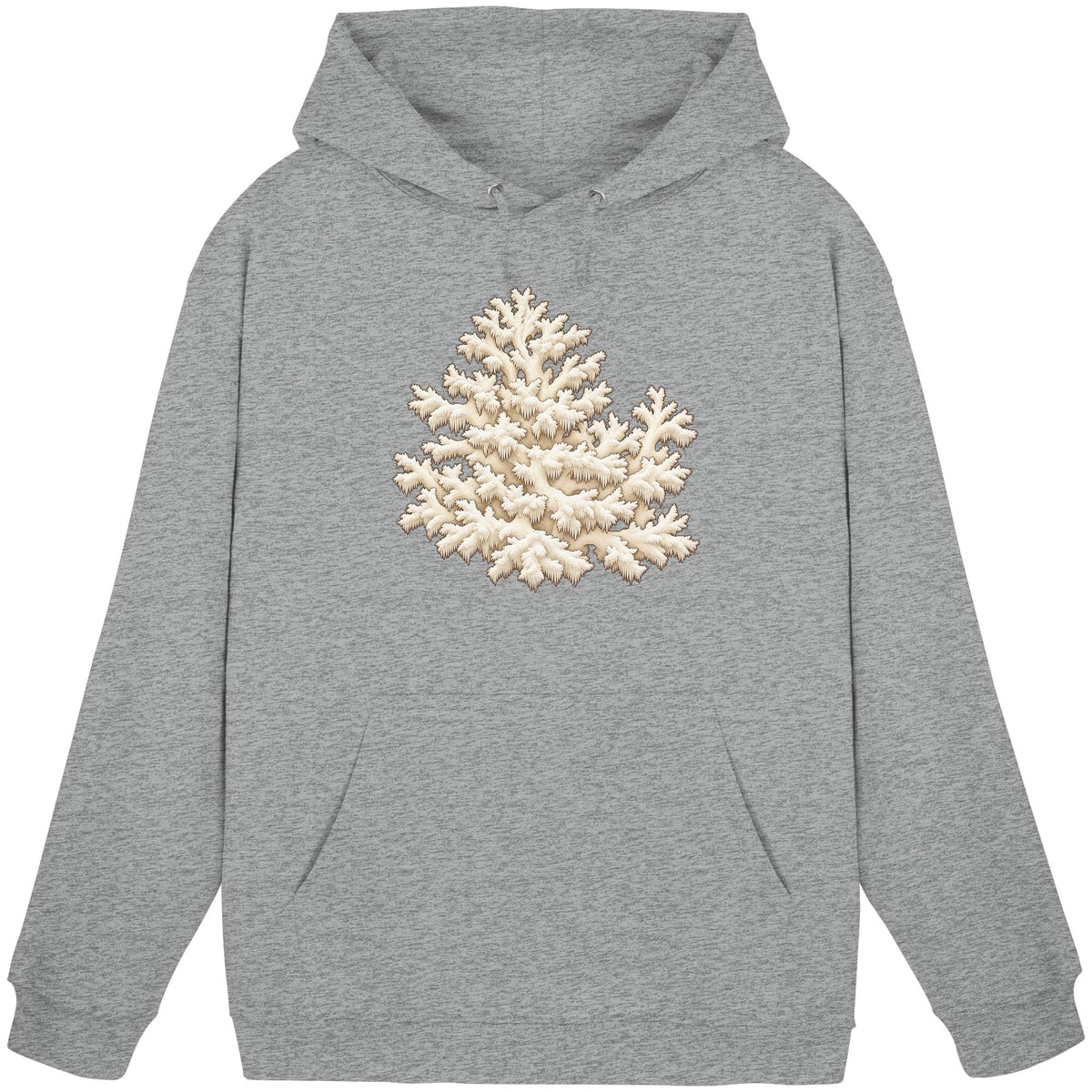 Ästiger Stachelbart – Hoodie für Männer und Frauen – Heather Grey – Produktansicht