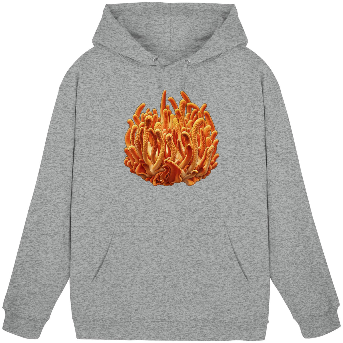 Puppenkernkeule – Hoodie für Männer und Frauen – Heather Grey – Produktansicht