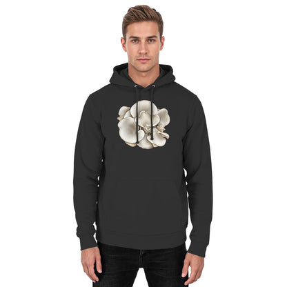 Wilder Lungenseitling – Hoodie für Männer und Frauen – Jet Black – Model Mann