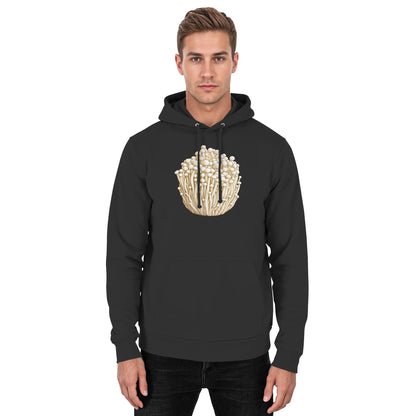 Enoki – Hoodie für Männer und Frauen – Jet Black – Model Mann
