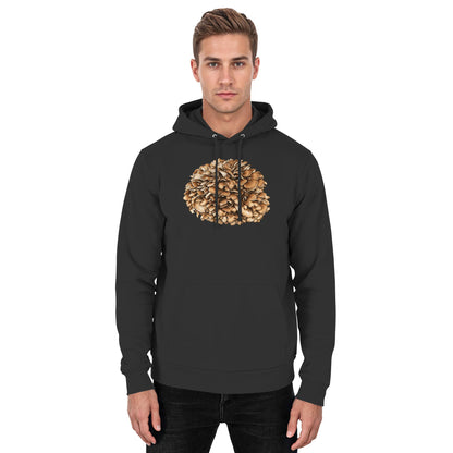 Maitake – Hoodie für Männer und Frauen – Jet Black – Model Mann