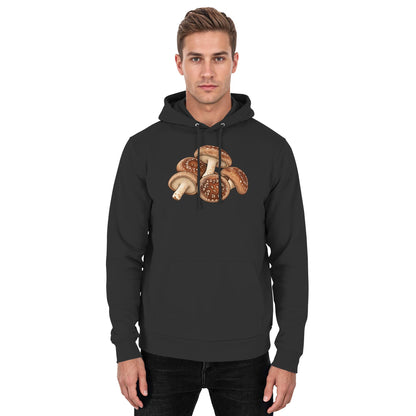Shiitake – Hoodie für Männer und Frauen – Jet Black – Model Mann