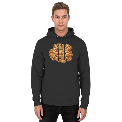 Nameko – Hoodie für Männer und Frauen – Jet Black – Model Mann