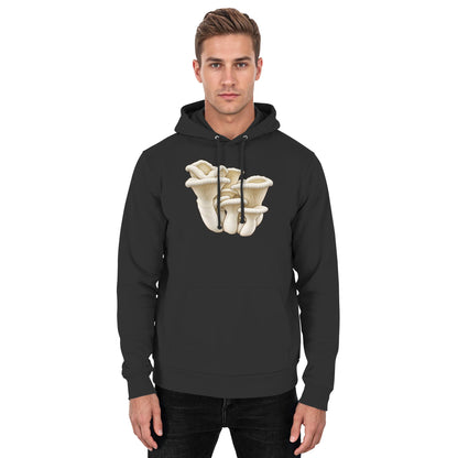 Eichenseitling – Hoodie für Männer und Frauen – Jet Black – Model Mann