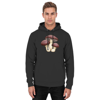 Braunkappe – Hoodie für Männer und Frauen – Jet Black – Model Mann