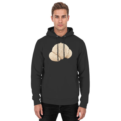 Igelstachelbart – Hoodie für Männer und Frauen – Jet Black – Model Mann
