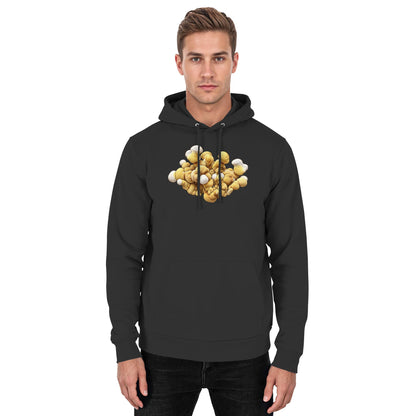Antler Reishi – Hoodie für Männer und Frauen – Jet Black – Model Mann